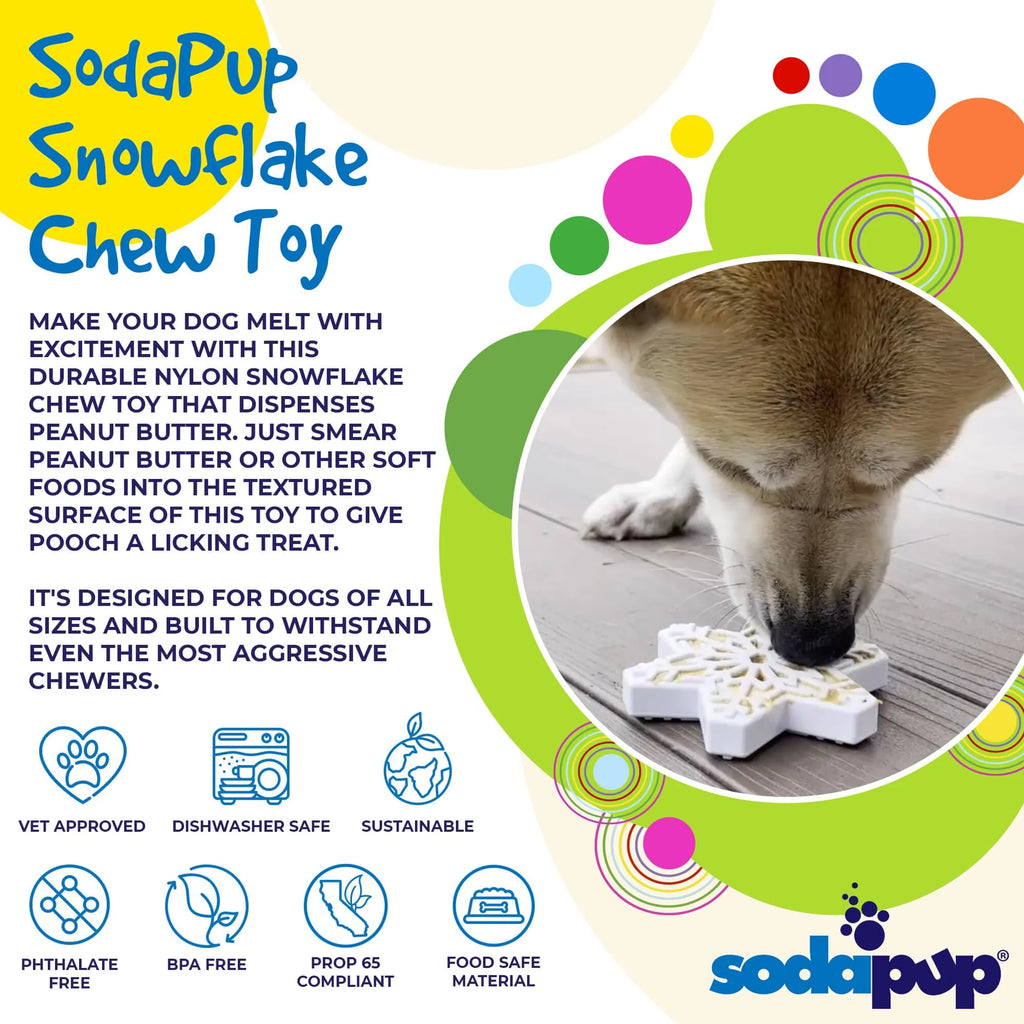 Snowflake Nylon Dog Chew Toy for Aggressive Chewers  & FDA Compliant