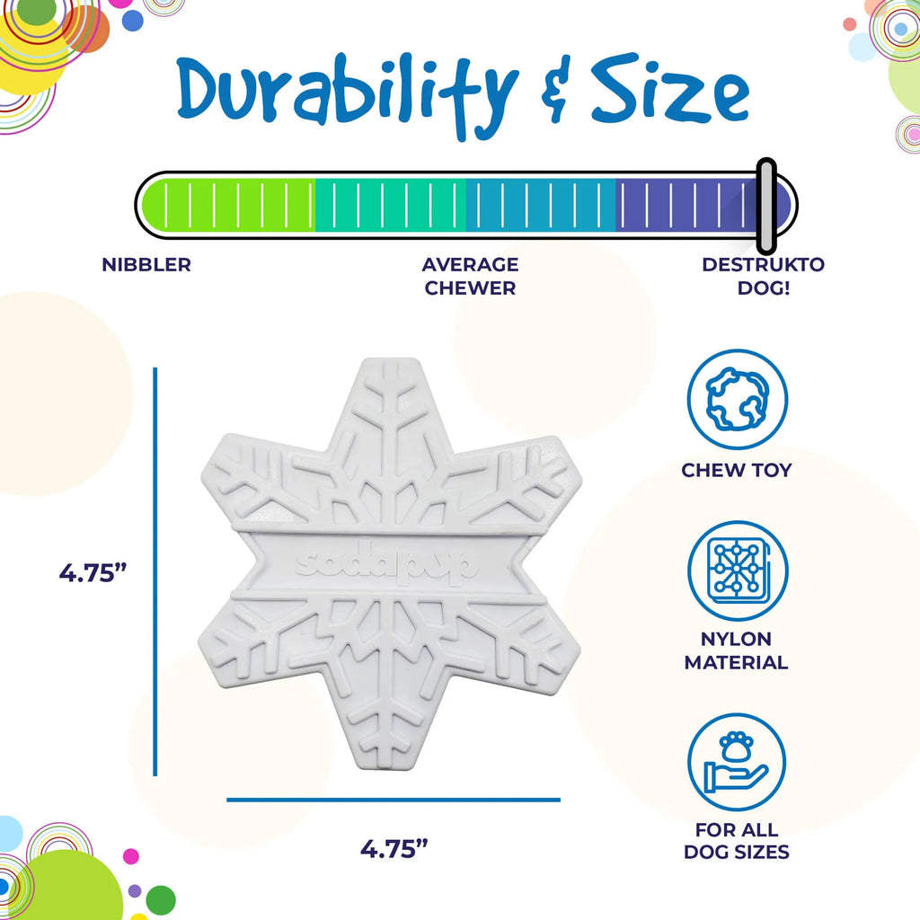 Snowflake Nylon Dog Chew Toy for Aggressive Chewers  & FDA Compliant