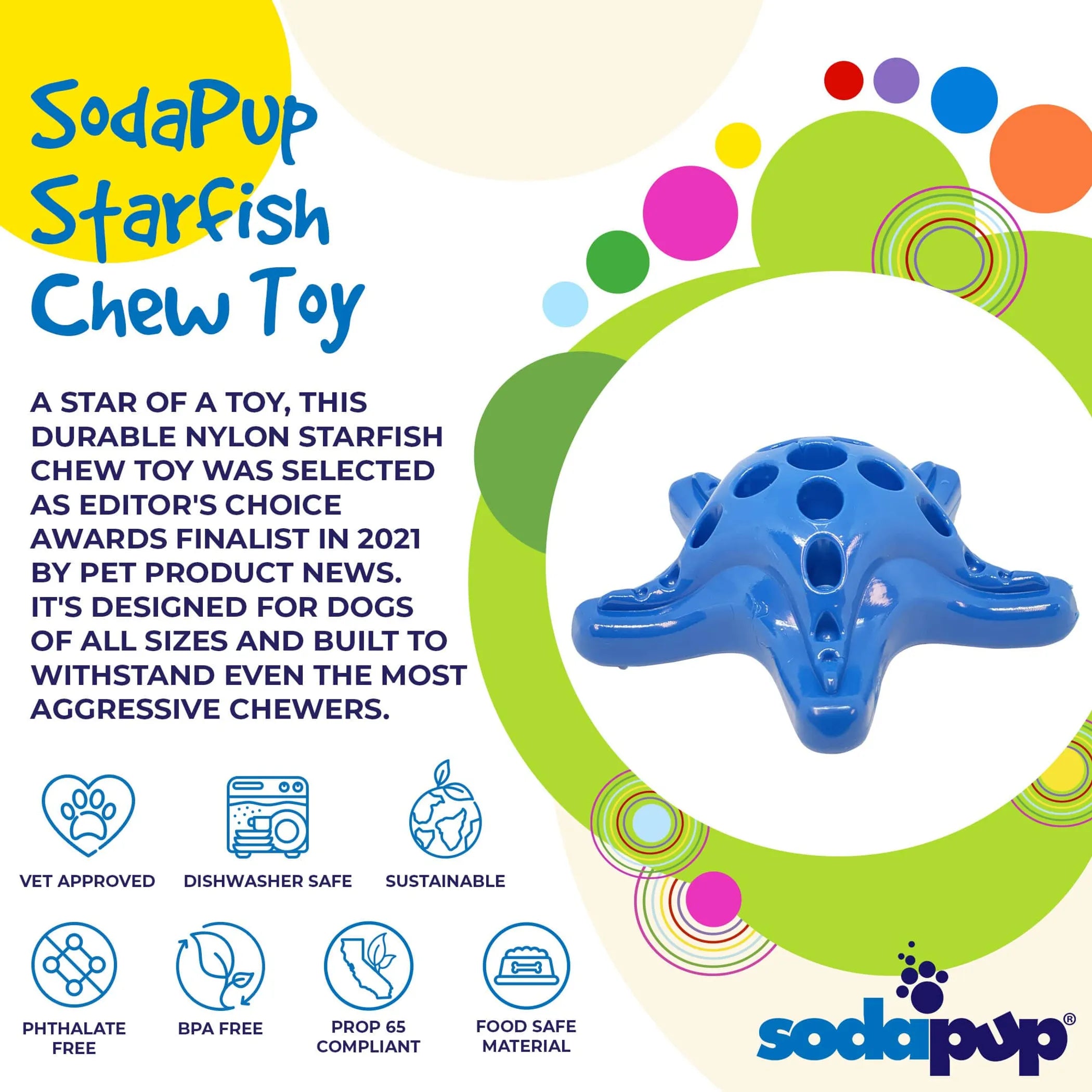 Starfish Nylon Dog Chew Toy for Aggressive Chewers