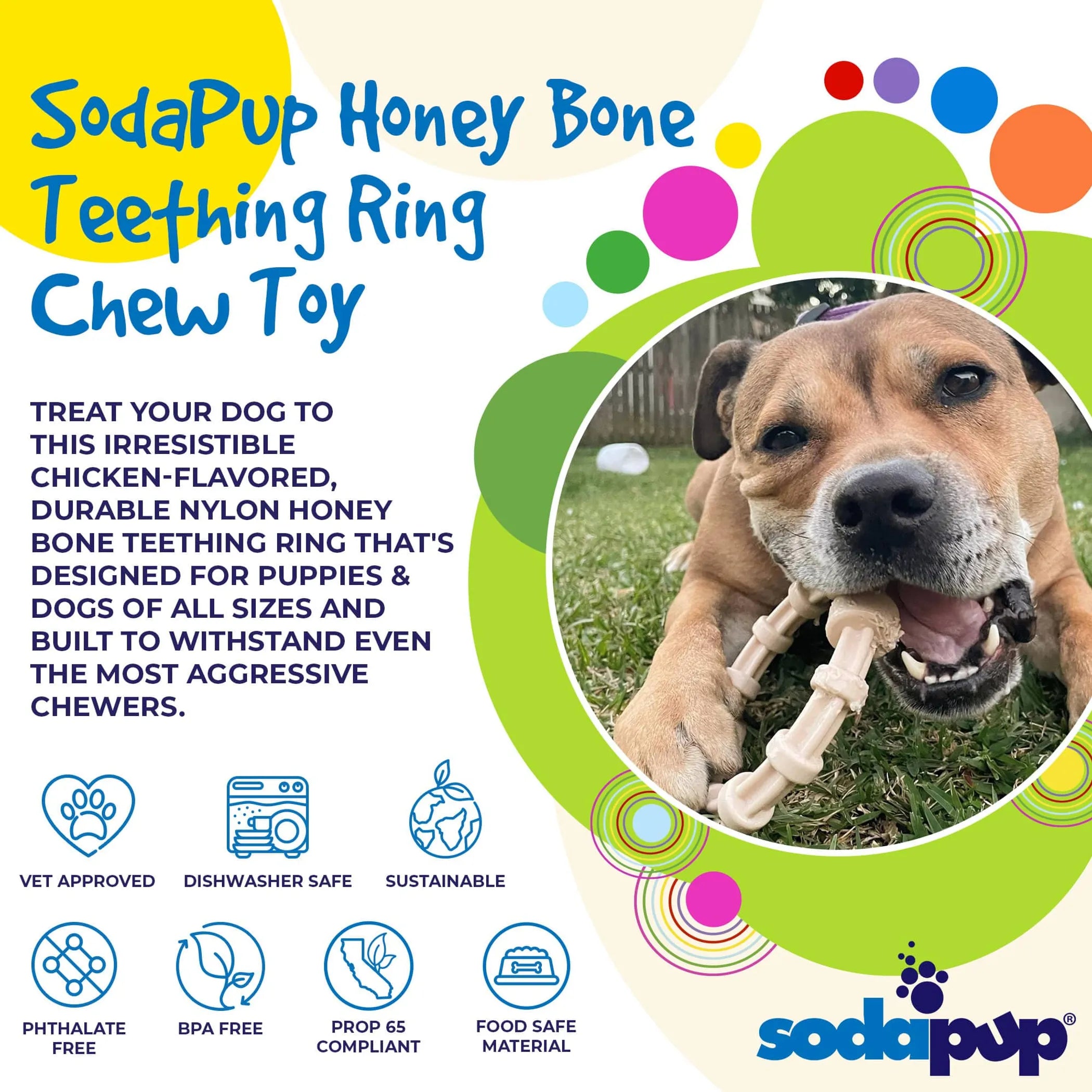 Chicken Flavored Teething Ring for Puppies & Aggressive Chewers