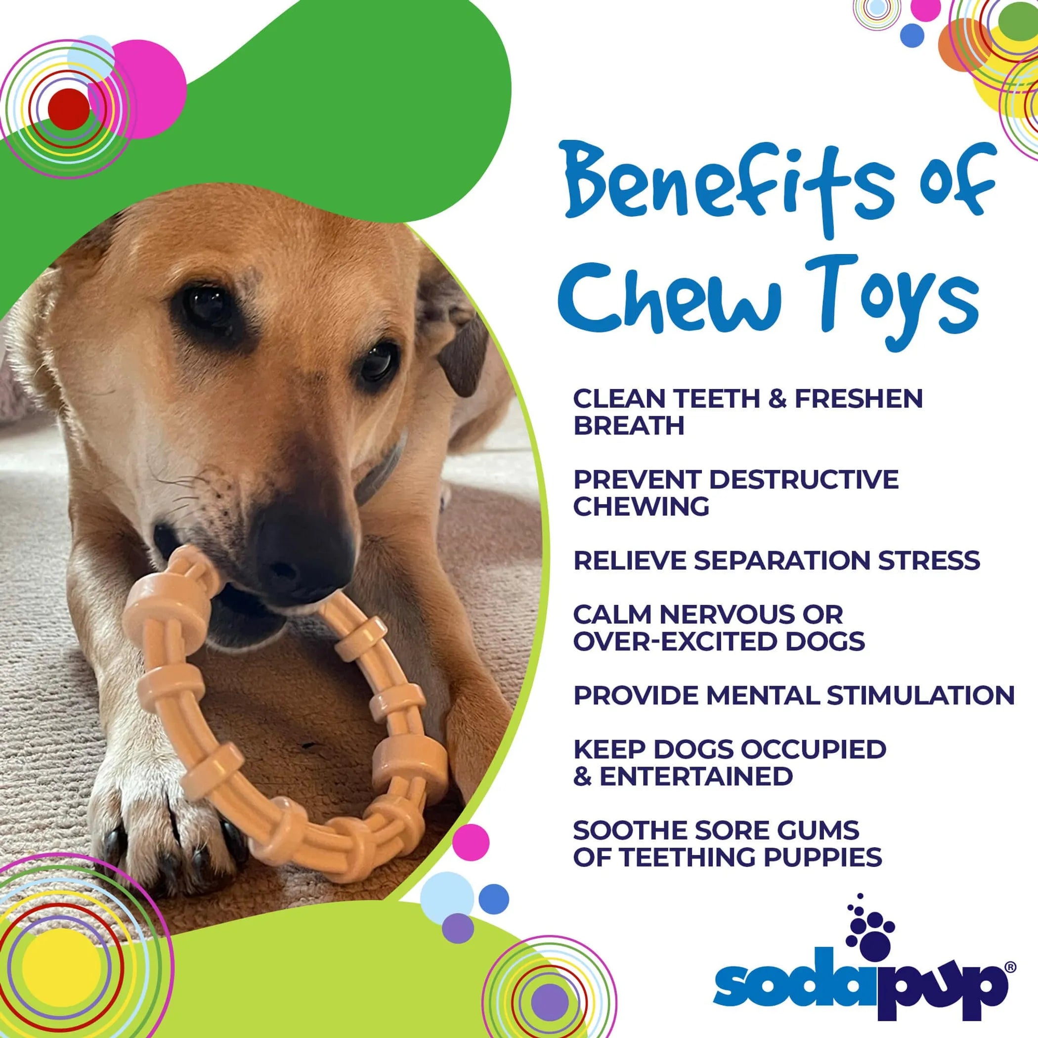 Chicken Flavored Teething Ring for Puppies & Aggressive Chewers