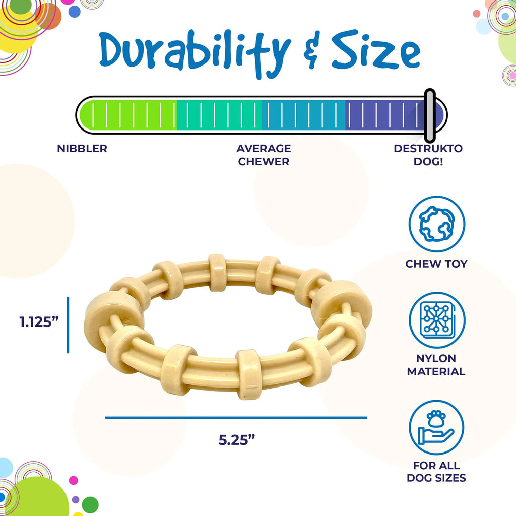 Chicken Flavored Teething Ring for Puppies & Aggressive Chewers