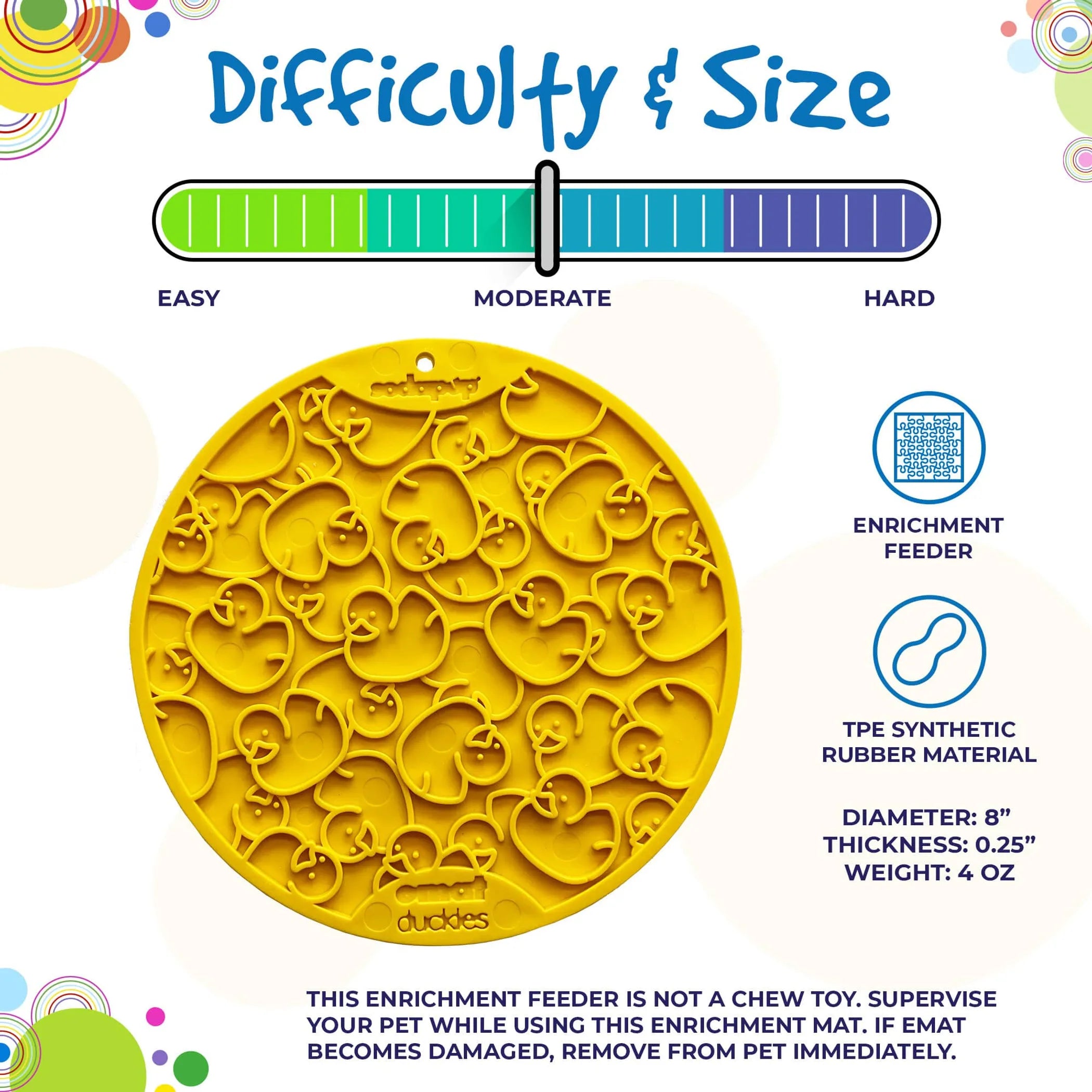 Rubber Duckies emat - Enrichment Lick Mat for Dogs and Cats
