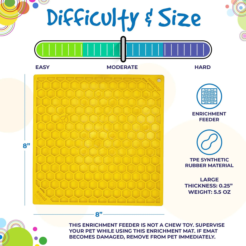 Honeycomb eMat - Enrichment Lick Mat for Dogs and Cats