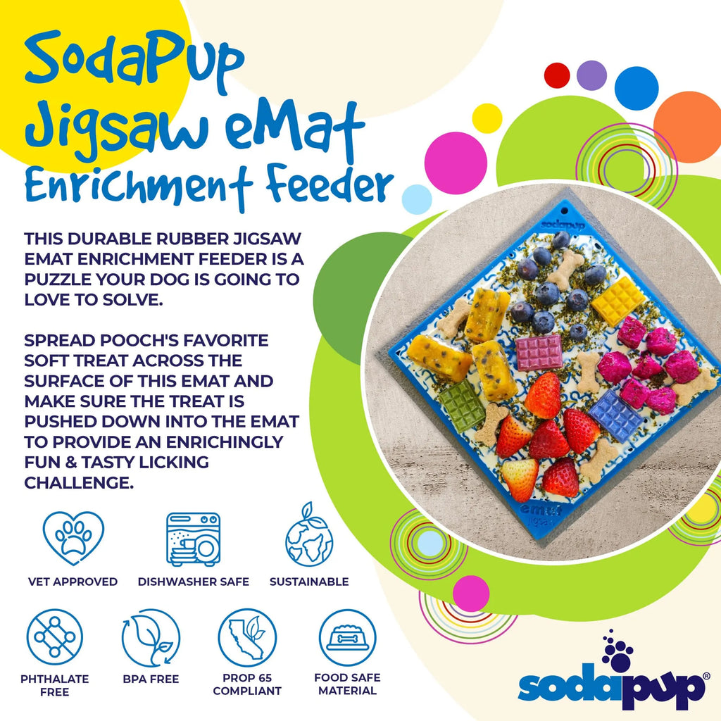 Jigsaw Puzzle eMat - Enrichment Lick Mat for Dogs and Cats