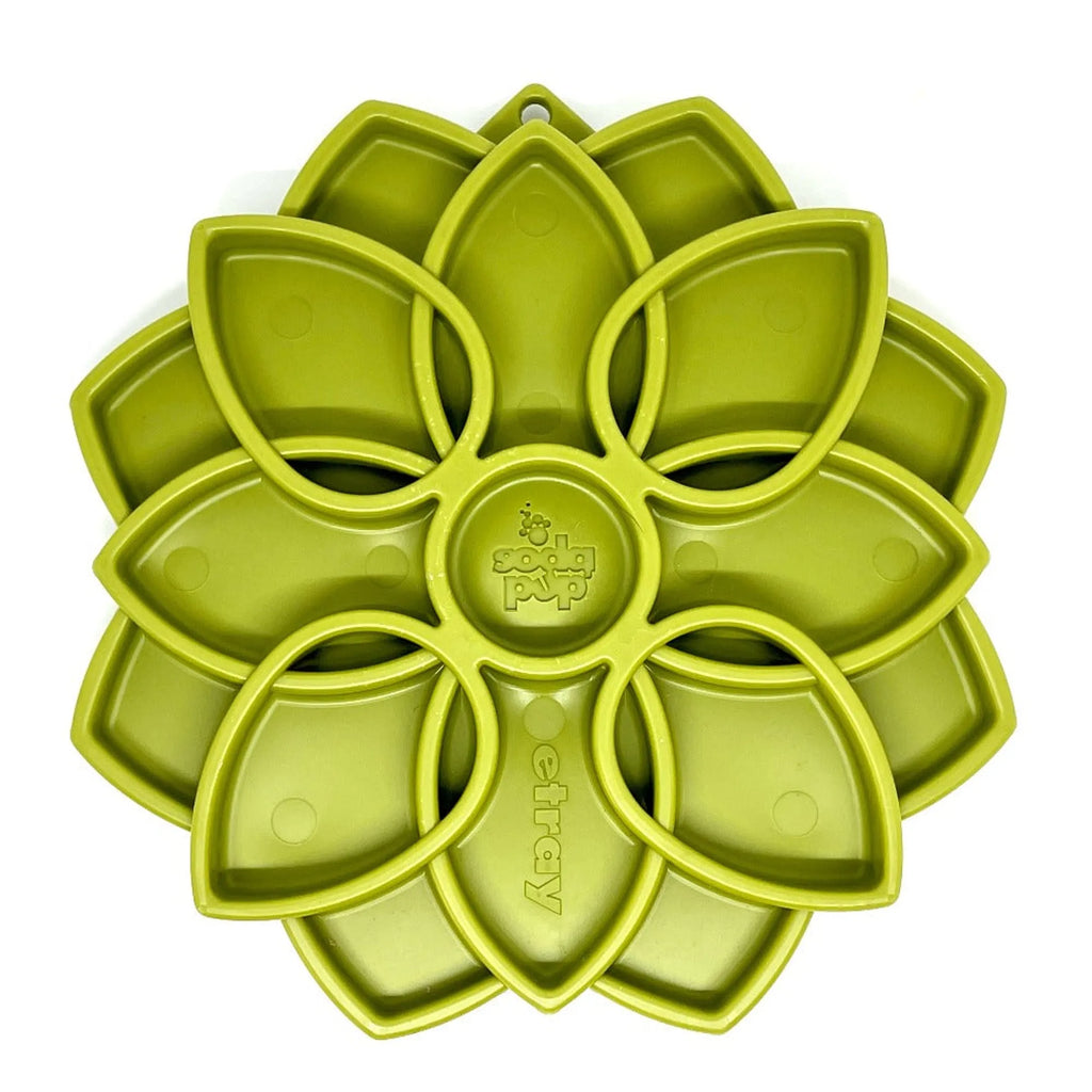 Mandala eTray Shallow Slow Feeder Dog Bowl for Enrichment