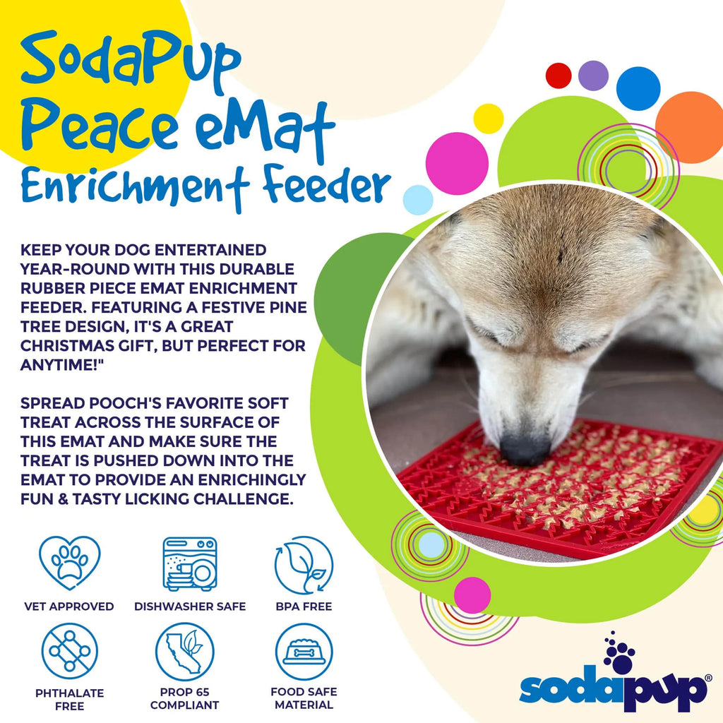 Peace Christmas Tree emat - Enrichment Lick Mat for Dogs and Cats