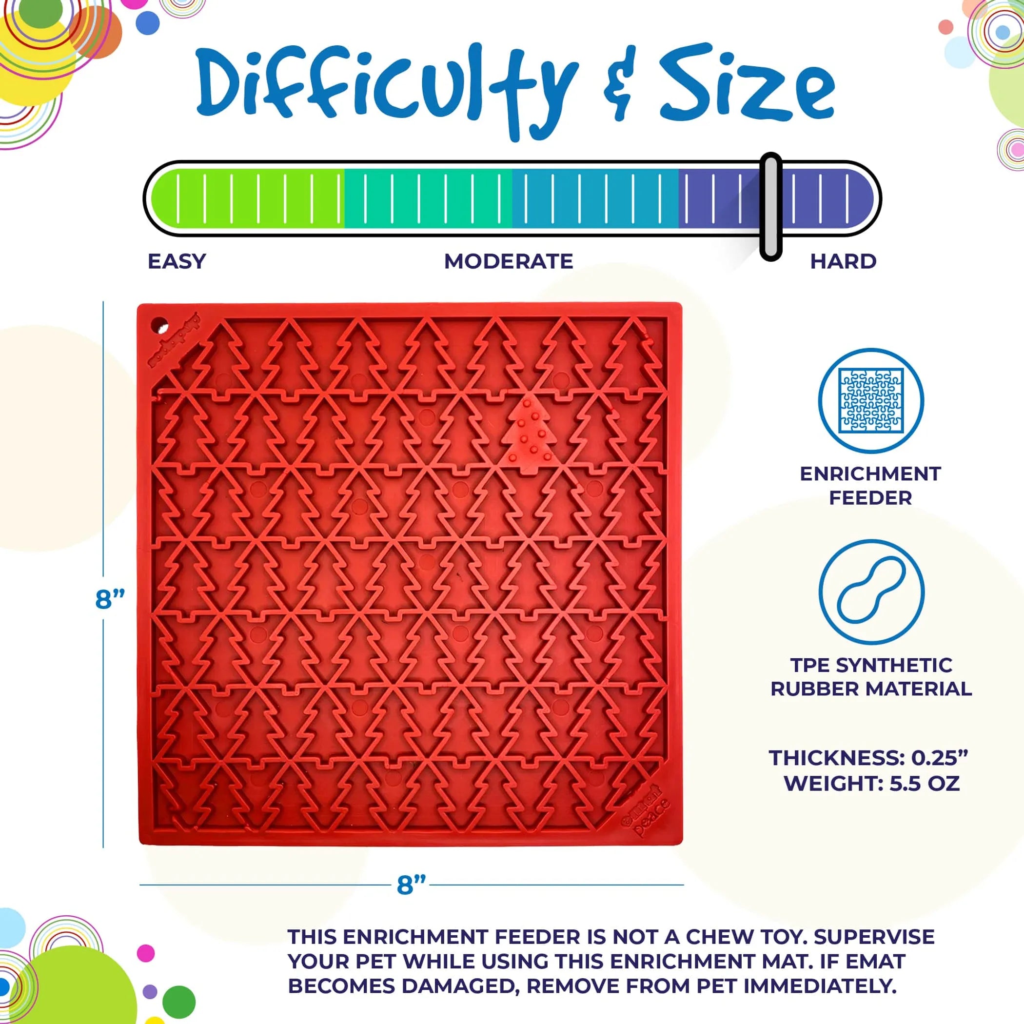 Peace Christmas Tree emat - Enrichment Lick Mat for Dogs and Cats